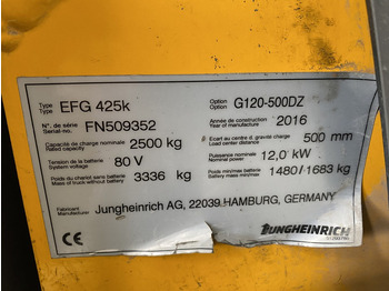 Elektrinis krautuvas Jungheinrich EFG 425K: foto 2