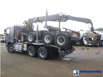 Sunkvežimis su kranu DAF XF 105.510 6x4 + Loglift F281S83 crane / timber truck + dolly: foto 5