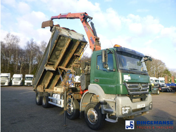 Sunkvežimis su kranu Mercedes-Benz Axor 3236 8x4 RHD tipper + Hiab 1283 DK-2 Duo: foto 2