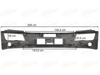 Nauja Bamperis - Sunkvežimis MAN TGL (2021) LOW FRONT BUMPER WITH HALOGEN HOLE: foto 2