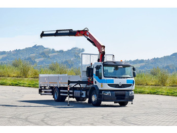 Sunkvežimis su kranu, Platforminis/ Bortinis sunkvežimis Renault Premium 310 DXI* FASSI F130AC.23+FUNK* TOP: foto 2