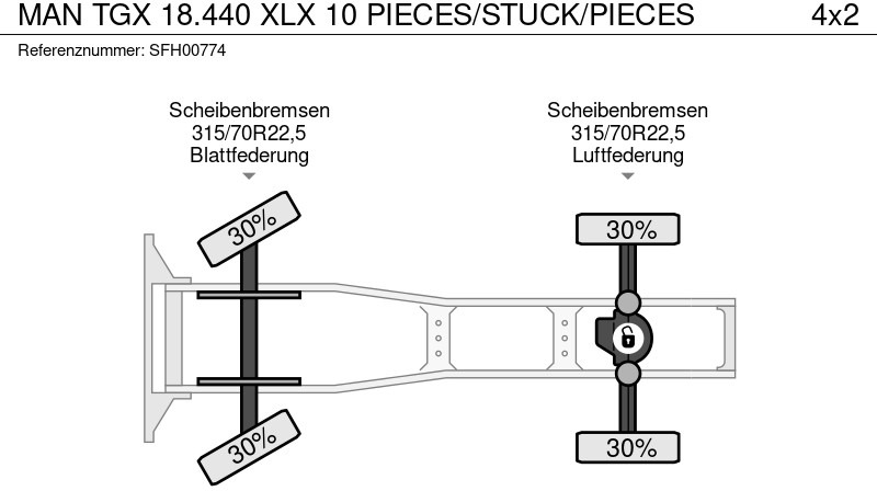 Vilkikas MAN TGX 18.440 XLX 10 PIECES/STUCK/PIECES: foto 15