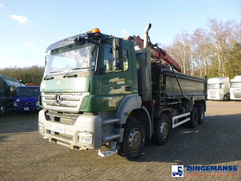 Sunkvežimis su kranu Mercedes-Benz Axor 3236 8x4 RHD tipper + Hiab 1283 DK-2 Duo: foto 6