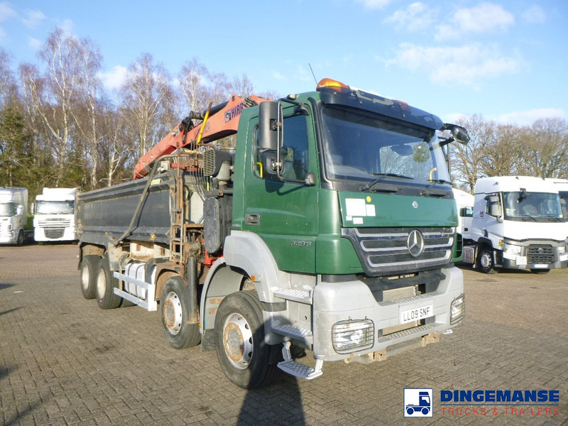 Sunkvežimis su kranu Mercedes-Benz Axor 3236 8x4 RHD tipper + Hiab 1283 DK-2 Duo: foto 7