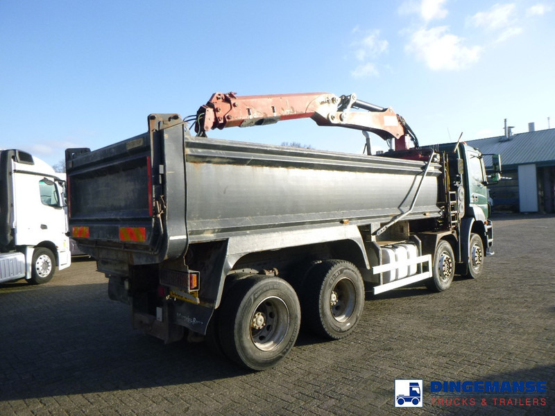 Sunkvežimis su kranu Mercedes-Benz Axor 3236 8x4 RHD tipper + Hiab 1283 DK-2 Duo: foto 8