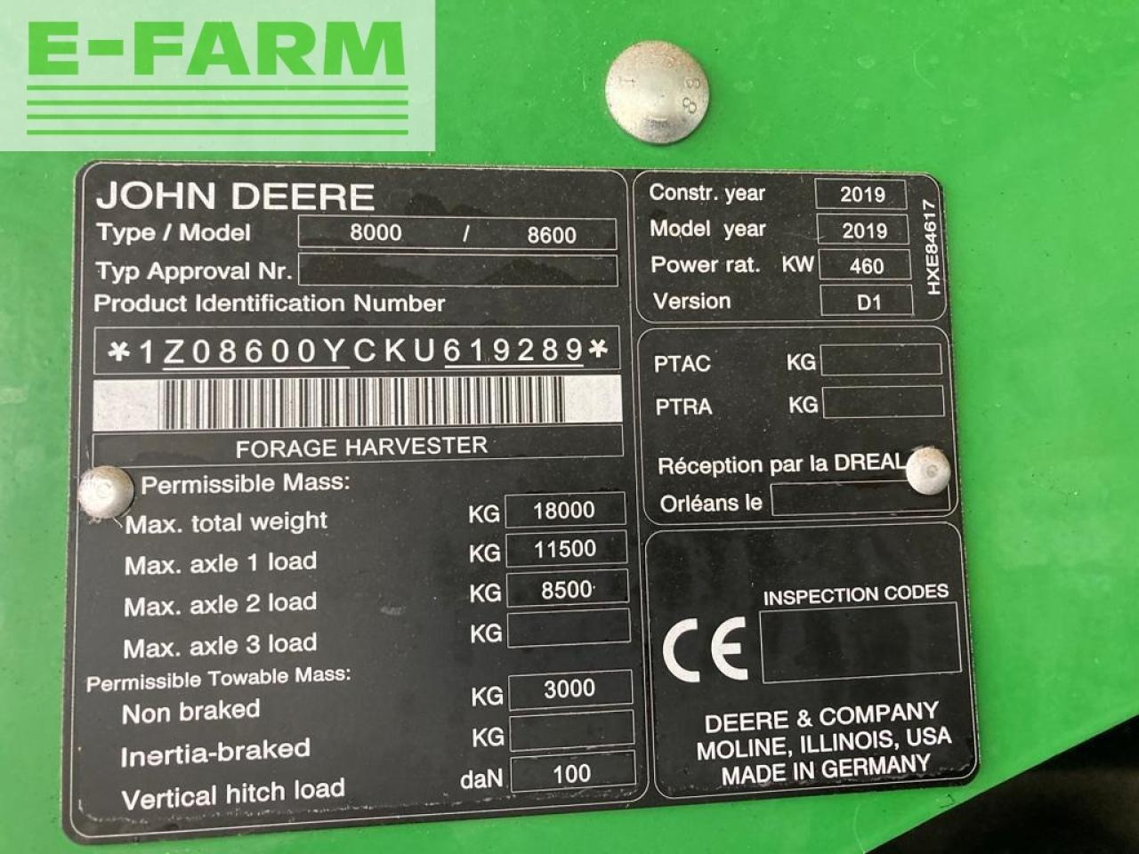 Pašarų kombainas John Deere 8600I: foto 20