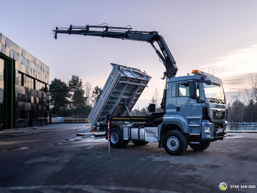 Savivartis sunkvežimis MAN  TGS 18.480 4x4 HIAB 188 E-4 CRANE KIPPER EURO 6: foto 6