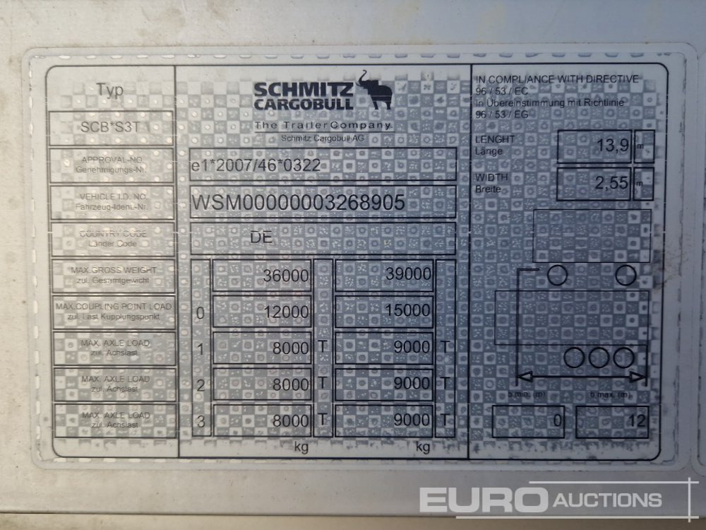 Platforminė/ Bortinė puspriekabė 2017 Schmitz Cargobull Trailer (German Reg. Docs. Available): foto 22