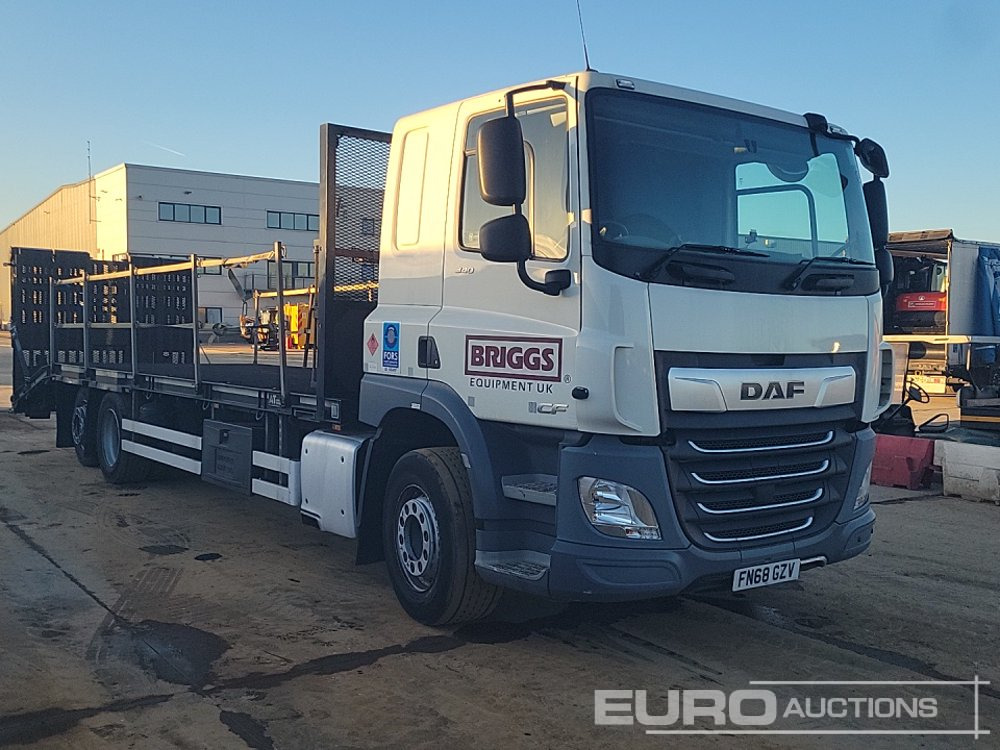 Platforminis/ Bortinis sunkvežimis pervežimui sunkiosios technikos DAF CF340: foto 7