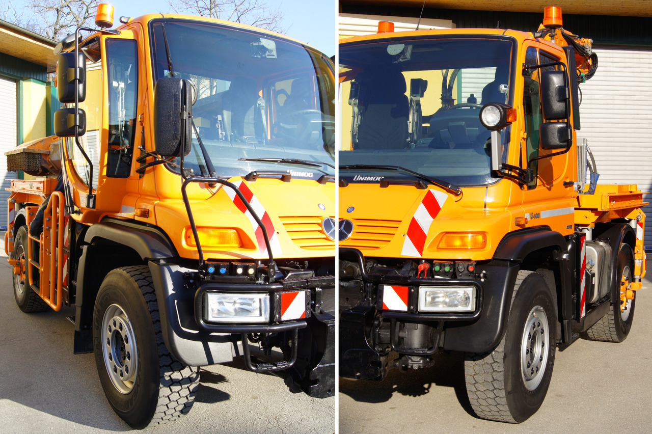 Savivartis sunkvežimis MERCEDES-BENZ Unimog U 400/Hydrostat/Mähtür +MULAG MHU 800: foto 8